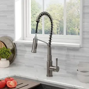 Kitchen Faucet with Pull Down Sprayer 3 Spray Modes Kitchen Tap in Grey