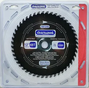 Charnwood TB1248 Low Noise Circular Saw Blade 300 x 30mm x 48T x 3.2k