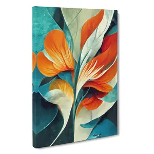 Abstract Floral No.4 - Wrapped Canvas Print 76cm H x 50cm W x 3cm D