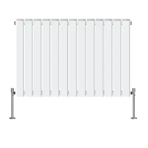 Right Radiators 600x884 mm Horizontal Double Flat Panel Designer Radiator White