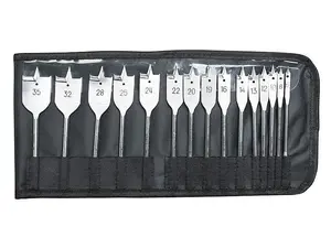 Bahco BAH9529S15P 15 Piece Flat Spade Drill Bit Set 6mm 35mm in Wallet 9529SET15