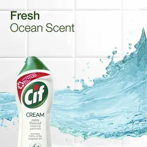 Cif 100% Natural Cleaning Particles Original Cream Cleaner 500ml, 6Pk