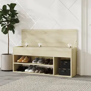 Shoe Bench Sonoma Oak 105x30x45 cm Engineered Wood