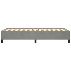 Berkfield Bed Frame Light Grey 90x190 cm 3FT Single Velvet