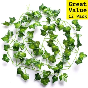 12 Best Artificial 7ft - 210cm Dark English Ivy Garland String Strand Twine Decoration - IL02