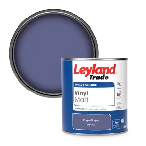 Leyland Trade Vinyl Matt Walls & Ceilings Emulsion Paint Purple Grapes (PPG1175-6) 1L