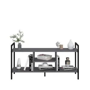 Func TV Stand Cabinet, Modern TV Unit with 4 Shelves, 120 x 35 x 60 cm TV Table for TVs up to 55", Anthracite