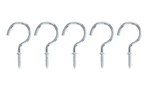 Zinc-plated Large Cup hook (L)46mm, Pack of 25