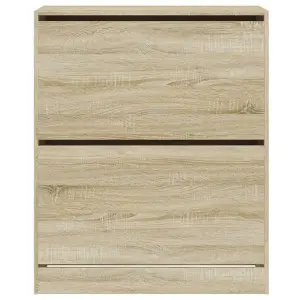 Shoe Cabinet Sonoma Oak 80x34x96.5 cm Engineered Wood