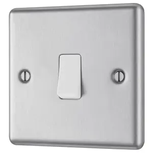 GoodHome 20A 2 way 1 gang Light switch Matt Steel effect