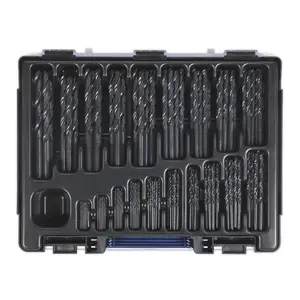 Sealey HSS Roll Forged Drill Bit Assortment 170pc 1-10mm DIN 338 DBS170RF