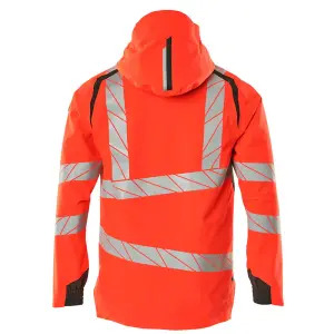 Mascot Accelerate Safe Lightweight Lined Outer Shell Jacket (Hi-Vis Red/Dark Anthracite)  (XXXXX Large)