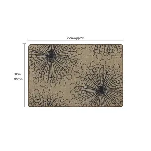 JVL Elegance Machine Washable Doormat and Runner, Dandelion Clock