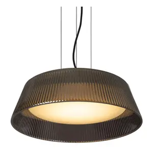 Lucide VIXI - Pendant light - 45 cm - LED Dim. - 1x22,6W 2900K - Smoke Grey