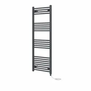 Rinse Bathrooms 800W Electric Heated Warming Towel Rail Bathroom Radiator Anthracite - 1400x500mm