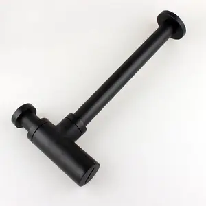 Universal Bathroom Basin Sink Bottle Trap Waste Premium Matte Black