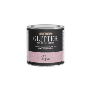 Rust-Oleum Ultra Shimmer Rose Glitter effect Mid sheen Multi-surface Topcoat Paint glitter, 250ml