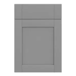 GoodHome Alpinia Painted Matt slate grey wood effect Shaker Drawerline door & drawer front 500mm