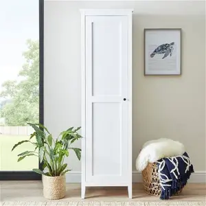 Dunelm Lynton Single Wardrobe, Farmhouse, White