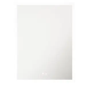 600 x 800mm IP44 LED Bathroom Mirror & Demister - Tunable White Diffused Border