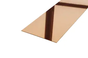 ILCOM decorative profile I 100mm x 2440mm x 0.65mm Copper Polished Stainless Steel