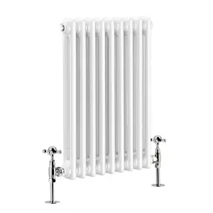 Right Radiators 600x425 mm Horizontal Traditional 2 Column Cast Iron Style Radiator White