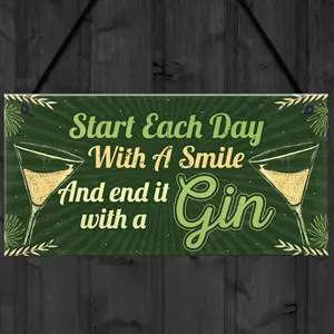 Red Ocean Novelty Gin Gifts For Women Hanging Home Bar Pub Sign Christmas Birthday Gift For Gin Lovers