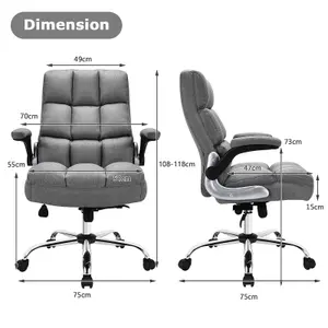 Costway Executive Office Chair Ergonomic Padded High Back Swivel Computer Desk Chairs