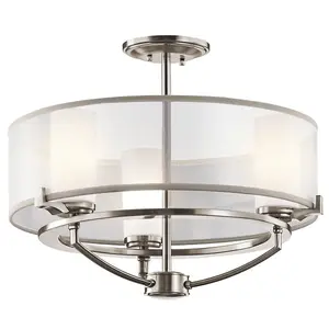 Elstead Saldana 3 Light Pendant Chandelier Light Classic Pewter, G9