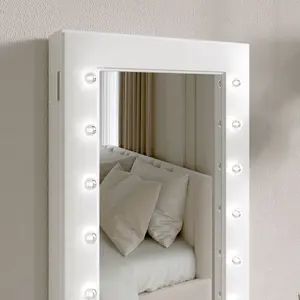 Katie White LED Mirrored Jewellery Cabinet