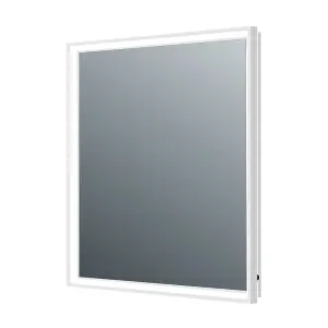 Solstice Chrome LED Illuminated Backlit Bathroom Mirror (H)800mm (W)600mm