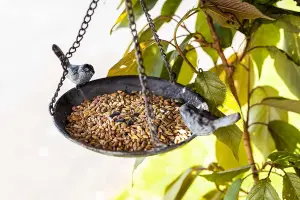 Vintage Metal Hanging Chain Bird Feeder for Wild Birds