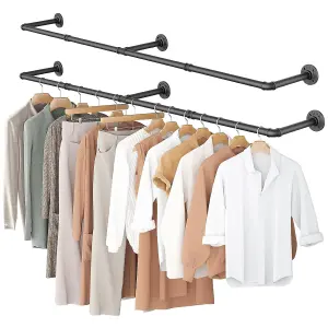 Wall Mounted Clothes Rack,184cm (2 Packs)