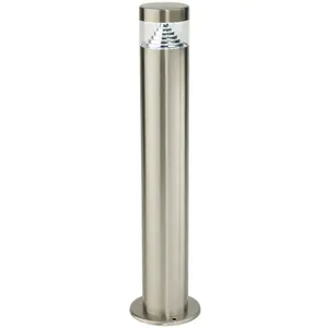 Outdoor Garden Bollard Light Steel Pyramid Cool White LED Path Lamp Post IP44