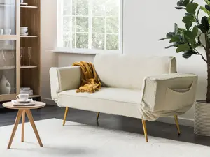 Beliani Modern Sofa Bed SAARELA Off-White