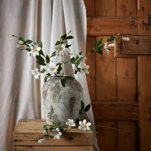 Hill Interiors White Florida Clematis Faux Plant