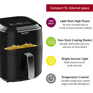 Innoteck Kitchen Pro 5Litre 6 In 1 Digital Air Fryer With View Window