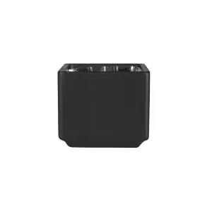 Small Moda Black Ceramic Cube Plant Pot. H11cm