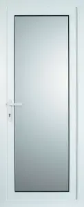 1 panel Glazed White LH External Back Door set, (H)2055mm (W)920mm