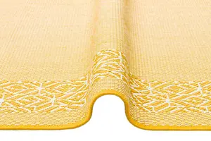 Yellow Bordered Modern Easy To Clean Rug For Dining Room-160cm x 230cm