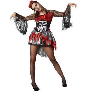 Scary Dancer - Halloween fancy dress costume for women - black/red XL