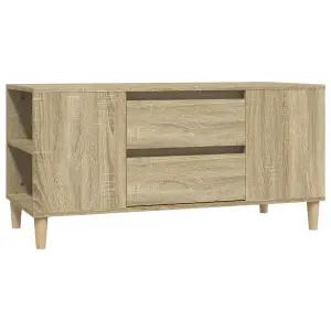 Berkfield TV Cabinet Sonoma Oak 102x44.5x50 cm Engineered Wood