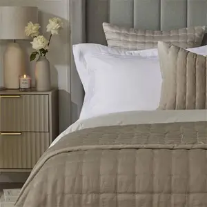 DUSK Vienna Quilted Bedspread 2.5m X 2.6m - Champagne