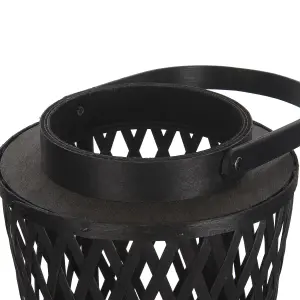 Beliani Boho Lantern MACTAN Wood Black