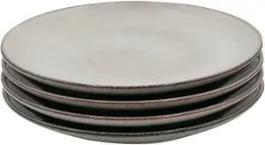 Cooks Professional Stoneware Dinner Set Nordic Kitchen Crockery Plate Bowl Mug Dishes 12 Piece Grey