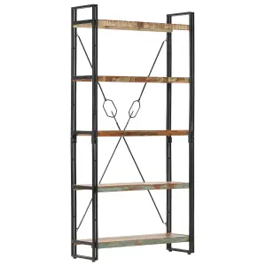 Berkfield 5-Tier Bookcase 90x30x180 cm Solid Reclaimed Wood