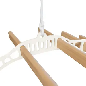 Clothing Airer Ceiling Pulley - Ivory - 2.4m