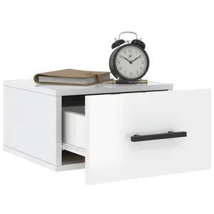 Berkfield Wall-mounted Bedside Cabinets 2 pcs High Gloss White 35x35x20 cm