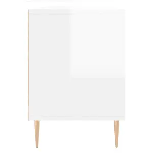 Berkfield TV Cabinet High Gloss White 150x30x44.5 cm Engineered Wood