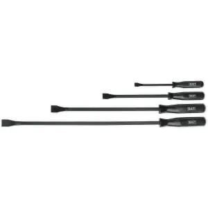 Premium 4 Piece Pry Bar Set - Durable Chrome Vanadium Steel with 200mm to 600mm Shafts